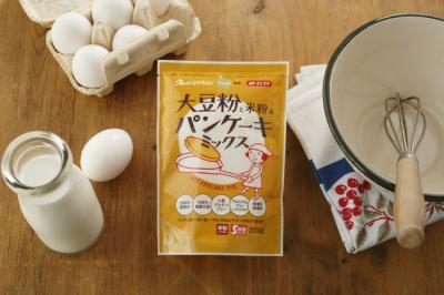 大豆粉と米粉のパンケーキミックス